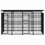 Outdoor Dog Kennel with Roof Steel 7,37 m²