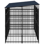 Outdoor Dog Kennel with Roof Steel 7,37 m²
