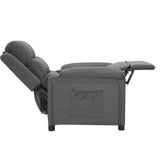 Recliner Chair Light Grey Fabric