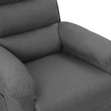 Recliner Chair Light Grey Fabric - Low Angle