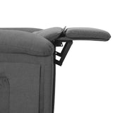Recliner Chair Light Grey Fabric