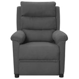 Recliner Chair Dark Grey Fabric - Front View