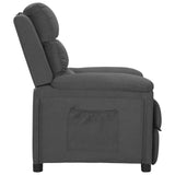 Recliner Chair Dark Grey Fabric - Side View