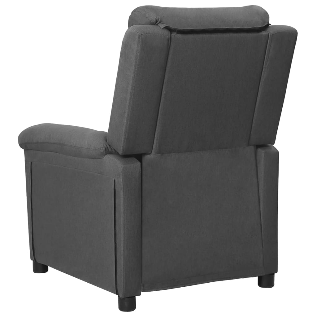 Recliner Chair Dark Grey Fabric