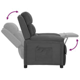 Recliner Chair Dark Grey Fabric - Rear View