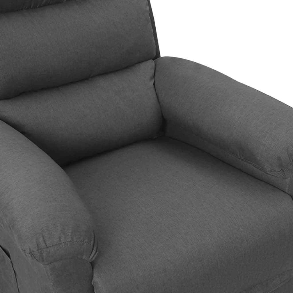 Recliner Chair Dark Grey Fabric