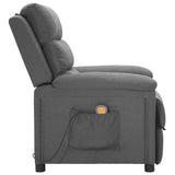 Massage Chair Light Grey Fabric - Side View