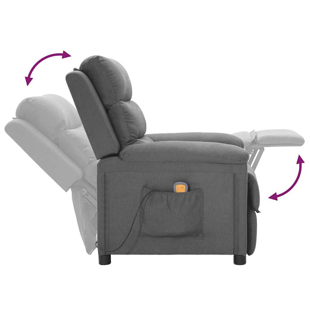 Massage Chair Light Grey Fabric