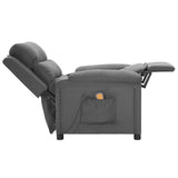 Massage Chair Light Grey Fabric - Rear View