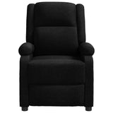 Wing Back Massage Chair Black Fabric - Top-Down View