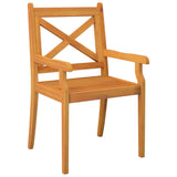 Outdoor Dining Chairs 6 pcs Solid Wood Acacia - Side View