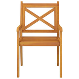Outdoor Dining Chairs 6 pcs Solid Wood Acacia - Top-Down View