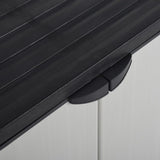 Garden Storage Cabinet with 1 Shelf Grey and Black 68x40x85 cm - Rear View
