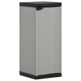 Garden Storage Cabinet with 1 Shelf Grey and Black 35x40x85 cm