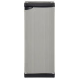Garden Storage Cabinet with 1 Shelf Grey and Black 35x40x85 cm - Front View