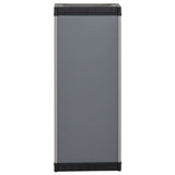 Garden Storage Cabinet with 1 Shelf Grey and Black 35x40x85 cm - 45-Degree Angle