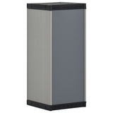 Garden Storage Cabinet with 1 Shelf Grey and Black 35x40x85 cm - Rear View