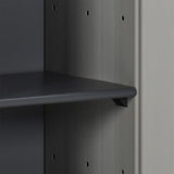 Garden Storage Cabinet with 1 Shelf Grey and Black 35x40x85 cm