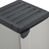 Garden Storage Cabinet with 1 Shelf Grey and Black 35x40x85 cm - Low Angle