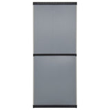 Garden Storage Cabinet with 3 Shelves Grey&Black 68x40x168 cm - 45-Degree Angle