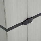 Garden Storage Cabinet with 3 Shelves Grey&Black 68x40x168 cm