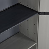 Garden Storage Cabinet with 3 Shelves Grey&Black 68x40x168 cm - Low Angle