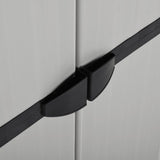 Garden Storage Cabinet with 3 Shelves Grey&Black 68x40x168 cm - Rear View