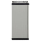 Garden Waste Cabinet Grey and Black 68x40x85 cm PP - Top-Down View