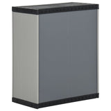 Garden Waste Cabinet Grey and Black 68x40x85 cm PP - Rear View