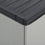 Garden Waste Cabinet Grey and Black 68x40x85 cm PP - Extra Image