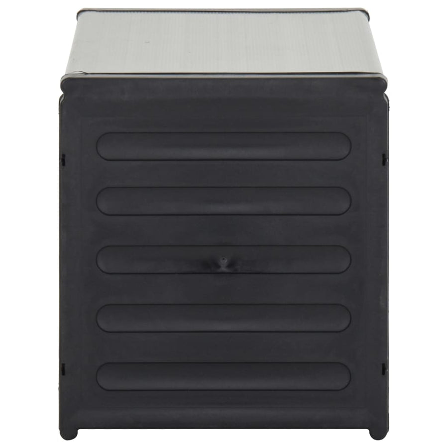 Garden Waste Basket Grey 85x34x40 cm