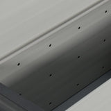 Garden Waste Basket Grey 85x34x40 cm - Close-Up Angle