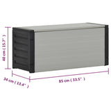 Garden Waste Basket Grey 85x34x40 cm - Low Angle