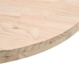 Table Top Ø40x2.5 cm Solid Wood Pine - Top-Down View