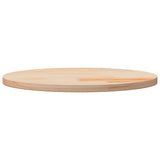 Table Top Ø50x2.5 cm Solid Wood Pine - Front View