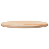 Table Top Ø60x2.5 cm Solid Wood Pine - Front View