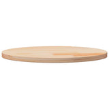 Table Top Ø70x2.5 cm Solid Wood Pine - Front View