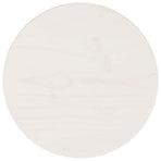 Table Top White ?0x2.5 cm Solid Wood Pine