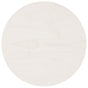 Table Top White ?0x2.5 cm Solid Wood Pine