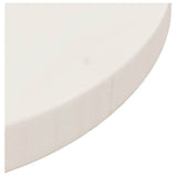 Table Top White ?0x2.5 cm Solid Wood Pine