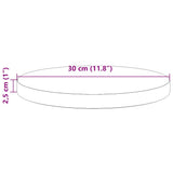 Table Top White ?0x2.5 cm Solid Wood Pine