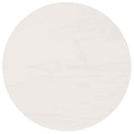 Table Top White ?0x2.5 cm Solid Wood Pine