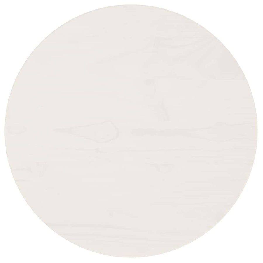 Table Top White ?0x2.5 cm Solid Wood Pine