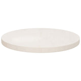 Table Top White ?0x2.5 cm Solid Wood Pine