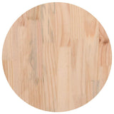 Table Top White ?0x2.5 cm Solid Wood Pine