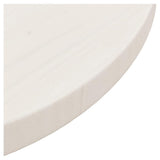 Table Top White ?0x2.5 cm Solid Wood Pine