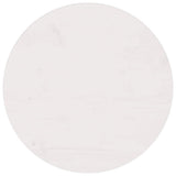 Table Top White ?0x2.5 cm Solid Wood Pine
