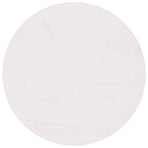 Table Top White ?0x2.5 cm Solid Wood Pine