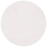 Table Top White Ø50x2.5 cm Solid Wood Pine