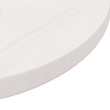 Table Top White ?0x2.5 cm Solid Wood Pine